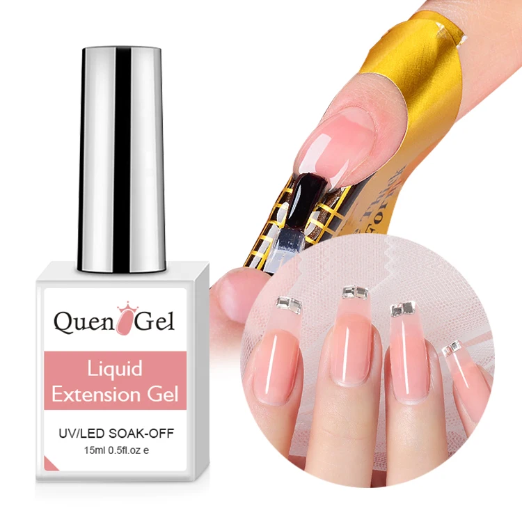 

2022 Hot Selling Private Label Soak off UV LED Poly gel quick extend gel nail extension liquid