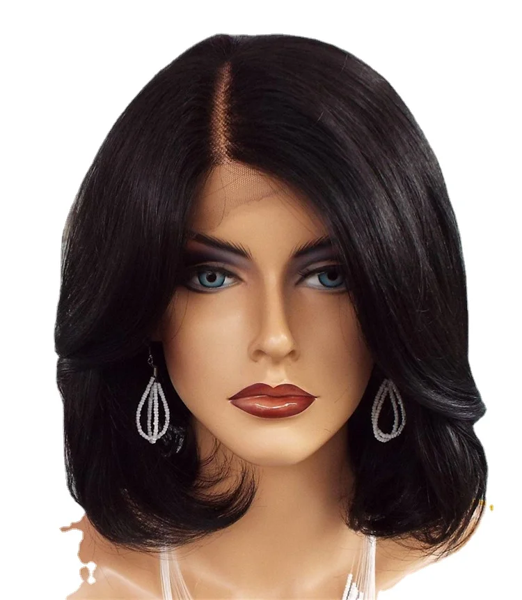 

Full Lace Human Hair Wigs Natural Color Wigs Bob Wave Short Style With 130% 150% 180% 250% Density