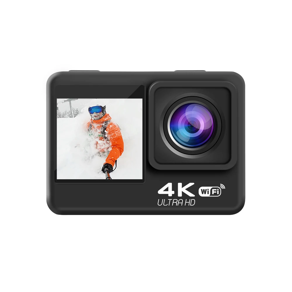 

Wifi nightshot Recording Function 2 Inch Main Screen 1.3 Inch Small Screen Yi 4K EIS Action Sports Camera