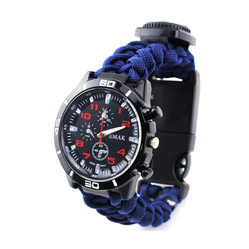 

Hot Sale Outdoor Camping Sports Watch, High Quality Multifunctional Survival Smart Watch, Black