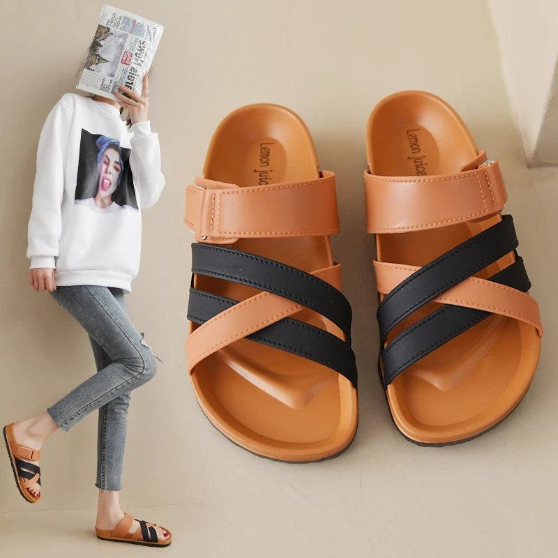 

Popular design indoor outdoor women slippers sandals thick sole women slides casual anti-slip sandal for women, Black, blue, brown, red and white