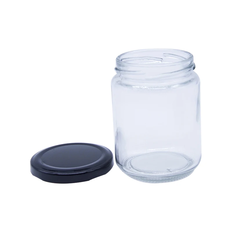 

100Ml / 180Ml / 250Ml Small Round Glass Jam Jars Glass With Lid Storage Pickles Jar For Food, Transparent