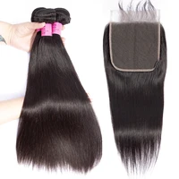 

free sample Brazilian raw remy virgin cuticle aligned hair Bundles with Bleached Knots 4x4 5x5 6x6 7x7Swiss Lace Closure hd