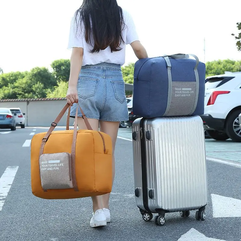 

Wholesale nylon suitcase luggage foldable travelling bag