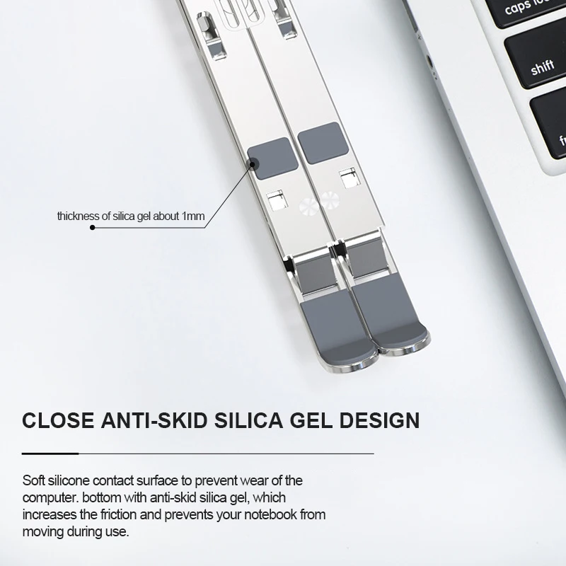 
Notebook Adjustable Foldable Aluminium Cooling Metal Ergonomic Laptop Stand 