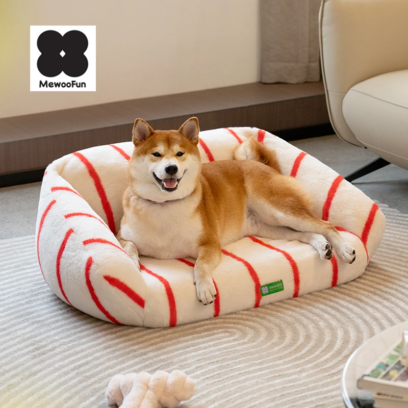 

MewooFun Large Fluffy Luxury Plush Dog Bed Sofa Pet Bed for Dogs and Cats