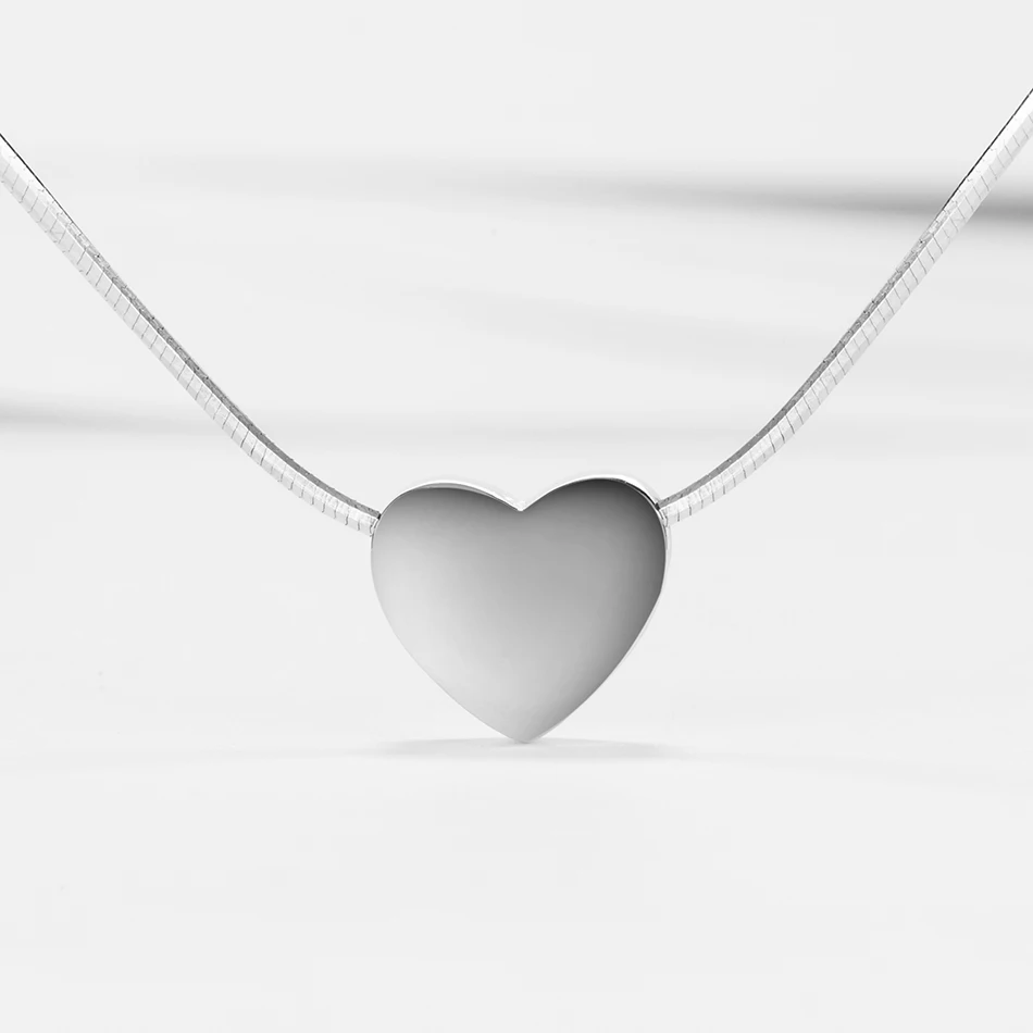 

Stylish 100% 925 Sterling Silver Necklace Heart Pendants Necklaces Fit Women Forever Love Jewelry Gift