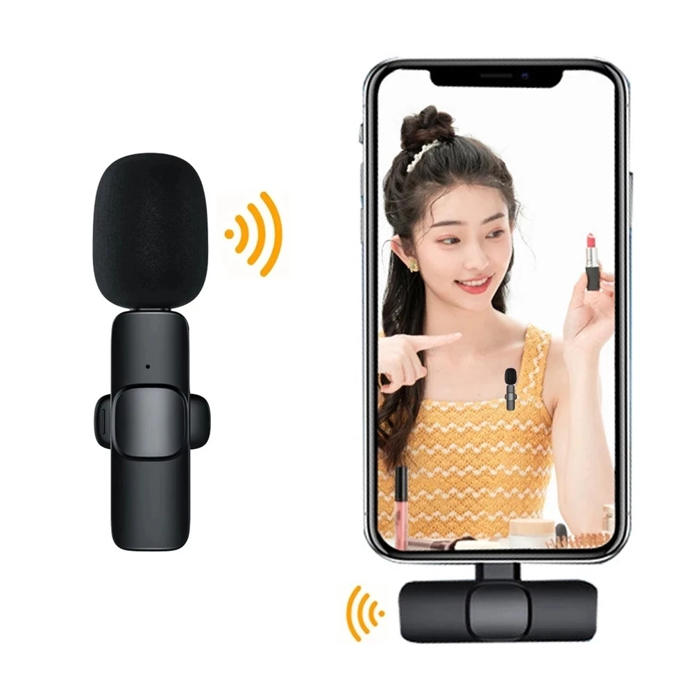 

Wireless Lavalier Microphone Studio Gaming for iP/Type-C PC Microphone for Computer Lapel Clip Professional Mic