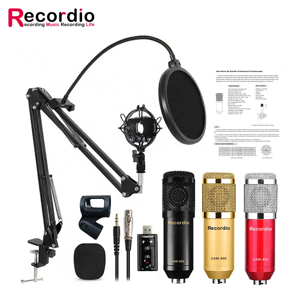 

BM-800 Recording Studio Equipment With CE Certificate, Black color
