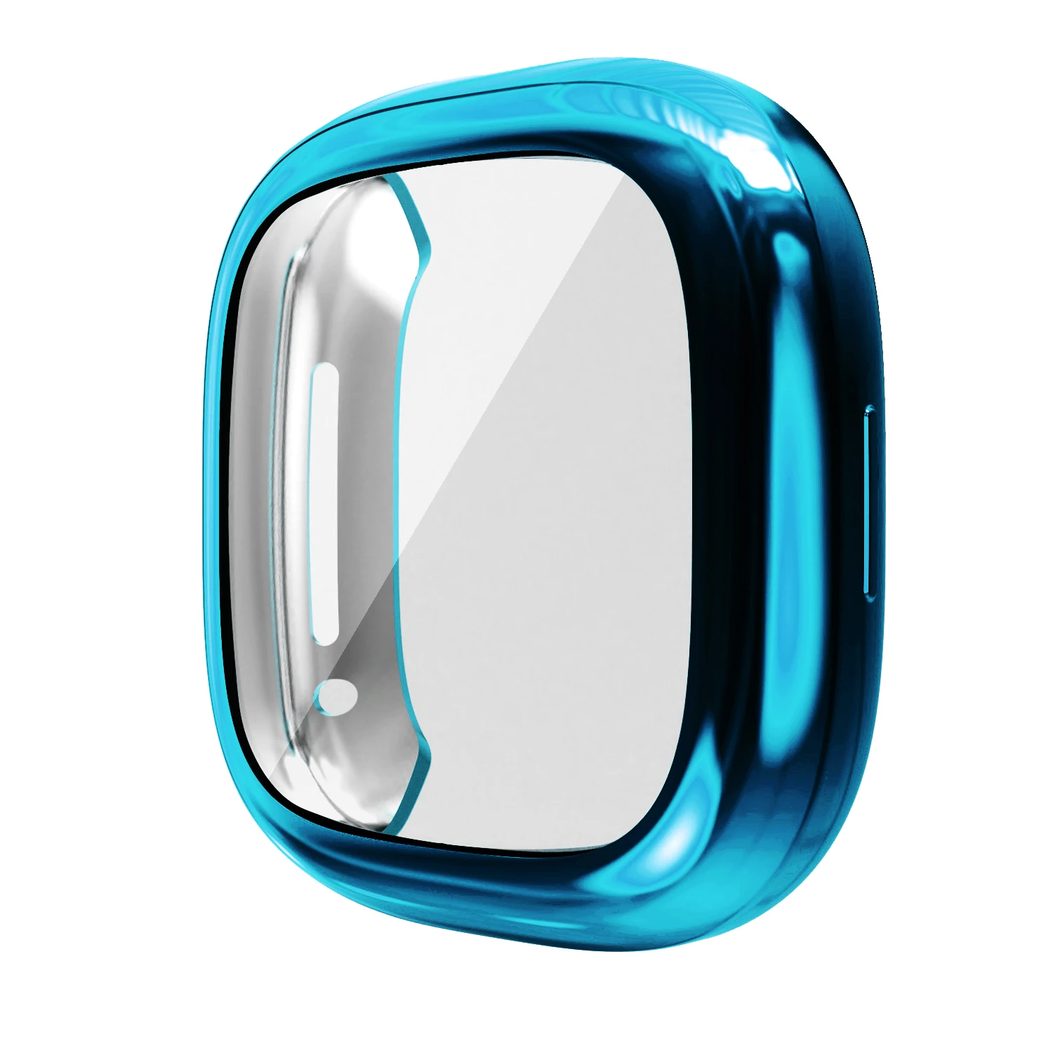 

2020 Hot Sales Soft Tpu Case For Fitbit Versa 2 Versa 3 Versa lite Sense Band Waterproof Watch Shell Cover Screen Protector, Black,white,blue,red,pink