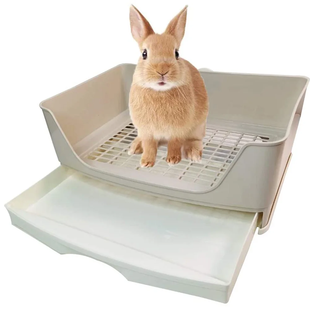 

Hot Selling Durable Creative Hygienic Litter Tray Easy Cleaning Suitable Rabbit Potty Tray