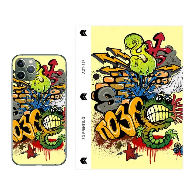 

New Design Anti-Scrach Colorful Film Material Phone Back Film Cutting Sticker Mobile Back Skin Sheet, As photo