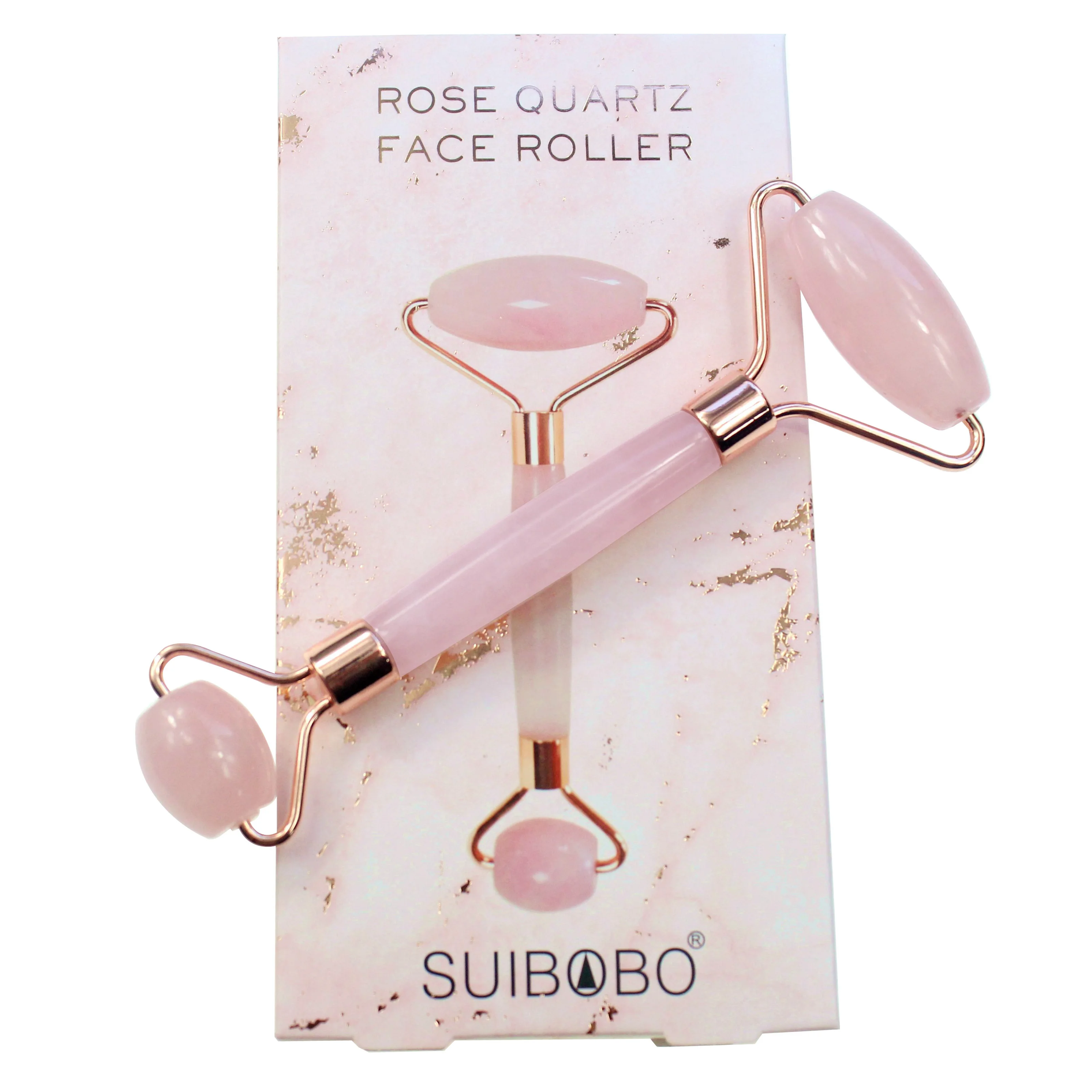 
Rose quartz jade private labelling skincare set face roller massager face ice roller quartz facial roller 