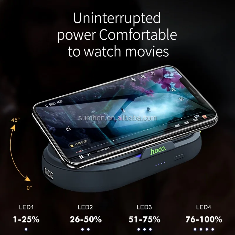 Hoco-power Bank 4 In 1 Wireless Charger 5000mah Qi Power Bank With ...