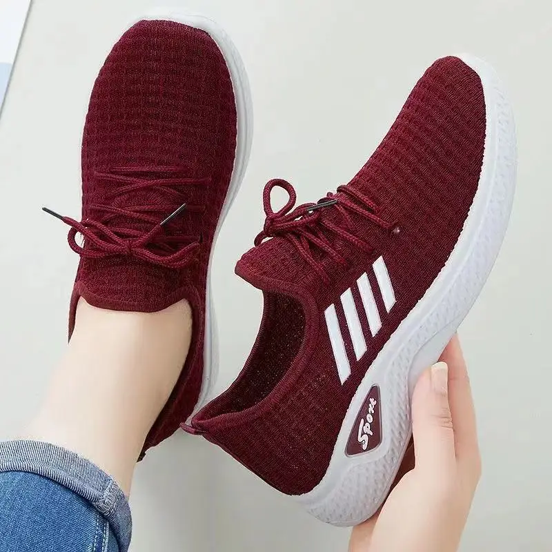 

Unique Walking Styles Womens Breathable Sport Sneakers Casual Shoes Women Running Women Lighting Flat Sport Shoes