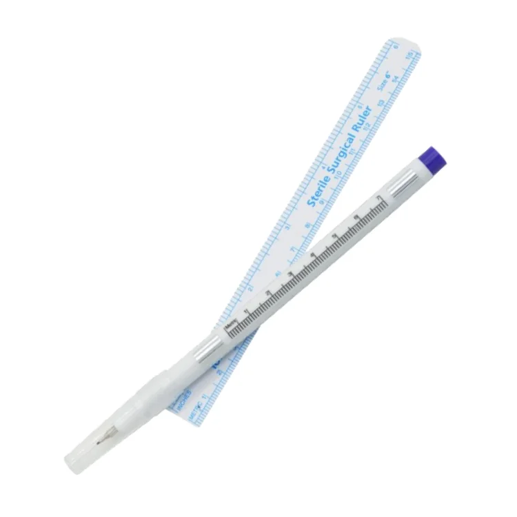 

Tattoo Surgical Pen Marker 0.5MM/1MM Violet Super Ink Pen Individually Packed Surgical Skin Marker with Paper Ruler Waterproof