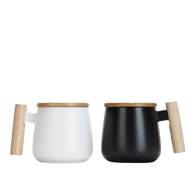 

New brand office ceramic coffee tumbler mugs with Gift box packaging