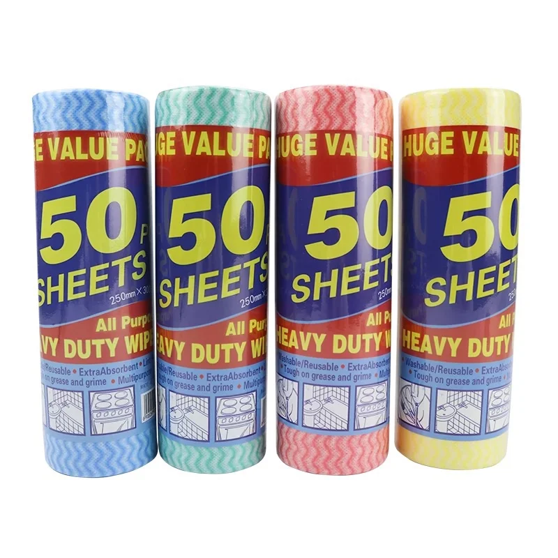 

China supplier kitchen wipes nonwoven kitchen cloths cleaning roll