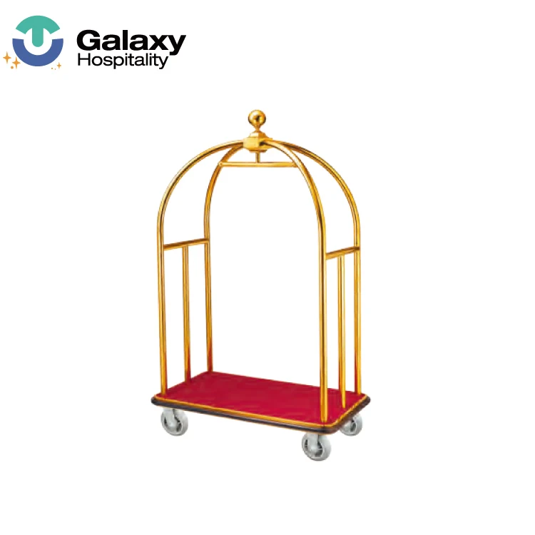 

High Quality 5 Star Wheels Hotel Luggage Lobby Trolley Housekeeping Serving Cart, Cusromize
