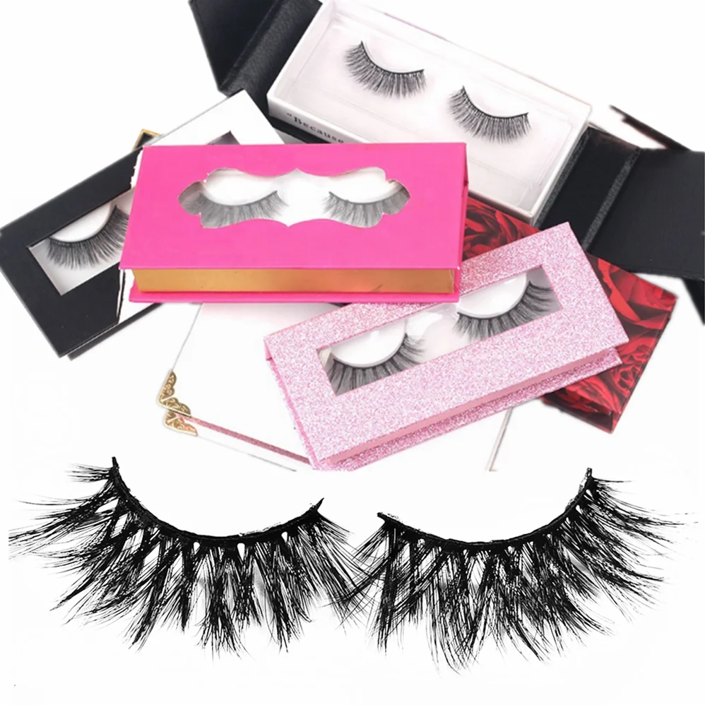 

Free Sample Best selling eyelash custom package 3d synthetic eye lash natural long full strip silk false eyelashes vegan lashes, Black color