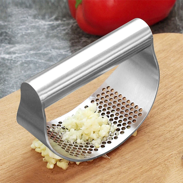 

A3061 Stainless Steel New Kitchen Gadgets garlic press Tools crush Mincer Blender Manual Press mashed Garlic, As pic