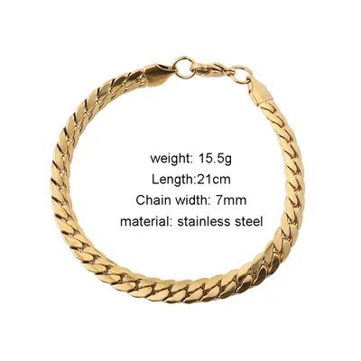 

Trendy Bracelets Stainless Steel Jewelry Hip Hop Style Bracelets Women Men Jewelry