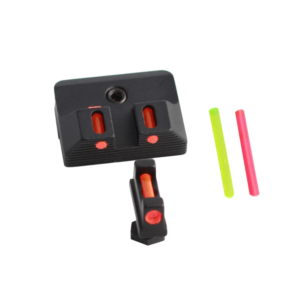

New Front Rear Sight Fit Glock /Glock Metal 3-color fiber optic sight