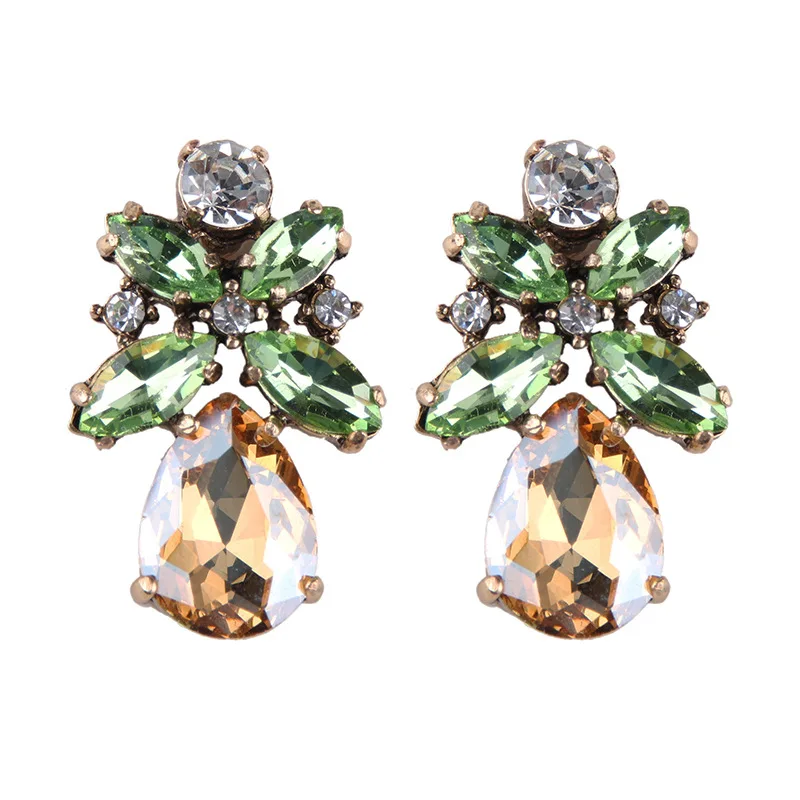 

2021 New Fashion Alloy Hollow Diamond drop Earrings for women, Picture shows