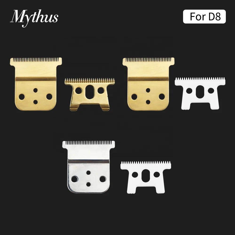 

24 Teeth Ceramic Blade set D7 Replacement Steel and Fixed Blade for D8 Pro Lid Hair Clipper Trimmer, Gold,silver,withe