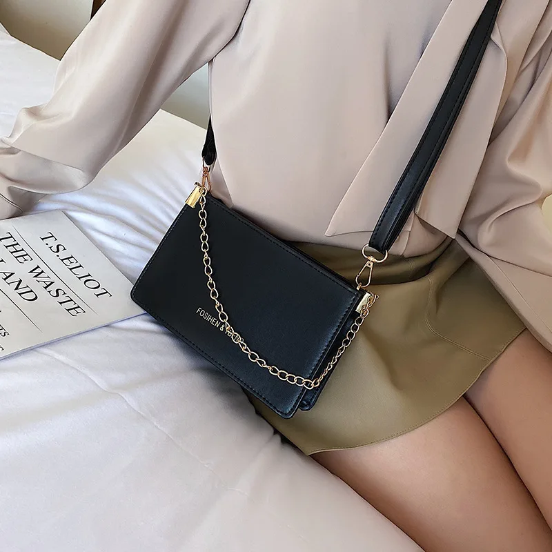 

2021 New Arrival Women's Bag Single Shoulder Messenger Bag Western Style Retro Letter Chain Zipper Square Bag Lady Handbag