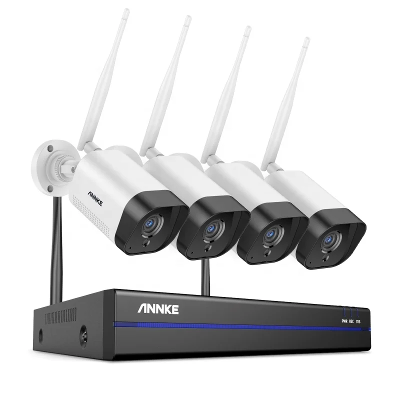 

ANNKE 8CH 3MP Super HD Wireless Security Camera System Audio Recording Night Vision CCTV Camera Works with Alexa