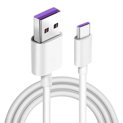 

original 5A type c cable fast charger HL 1289 usb type c to micro USB C charger cable for Huawei Mate 9/10/20 P30 pro, White