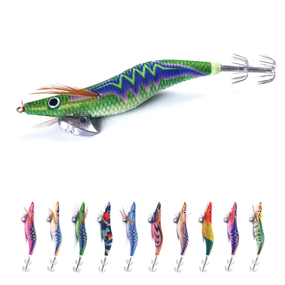 

4cm 20g octopus bait double squid swivel Hooks hard baits luminous saltwaterJapanese Cloth squid jigs, 8 colors available/blank/oem