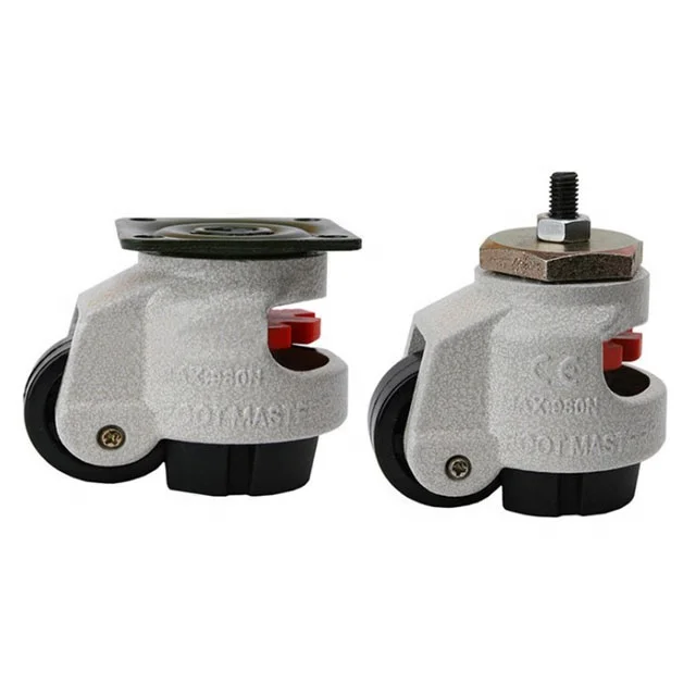 GD-40F/40S Heavy Duty Industrial Swivel Wheel Castor Retractable Leveling Fixed Metal Wheel Adjustable for Hospital Warehouse