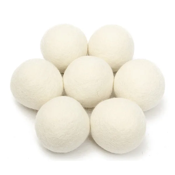 

2020 Amazon New Trending Premium Quality 100% Natural White Organic Wool Dryer Balls, Custom color
