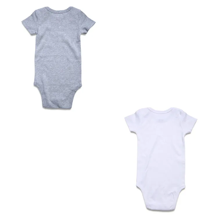 

Factory Direct Sales Baby Clothes Kids Solid 2Pcs Bamboo Baby Romper, White