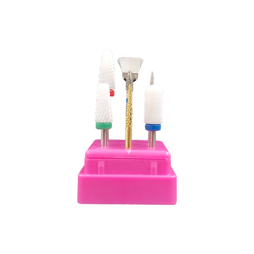 

Customized 7pcs manicure tool portable 3/32" diamond ceramic nail drill bit set