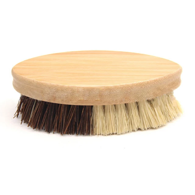 

Bamboo sisal brown double soft hard surface large vegetable and fruit brush