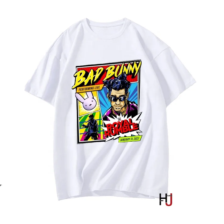 

Hip Hop Bad Bunny Harajuku Rapper Men T-Shirts Print Unisex Casual Streetwear T Shirt