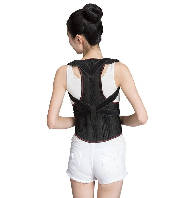 

Posture Corrector for Men and Women Back Brace with Fully Adjustable Straps Shoulder, Black