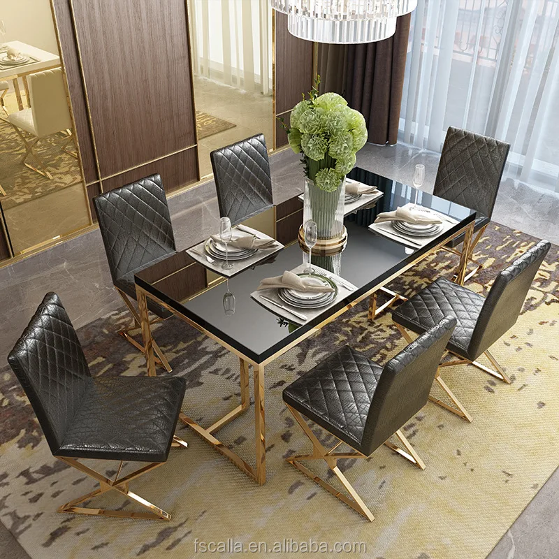Luxury Modern Dining Room Dining Table And Dining Chair Sets - Buy ...