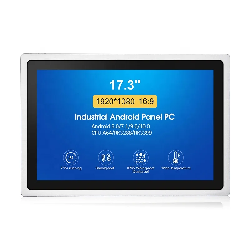 

CTFLY 17.3 inch rk3399 2 16g industriales androide tablet touch screen android panel pc for smart office