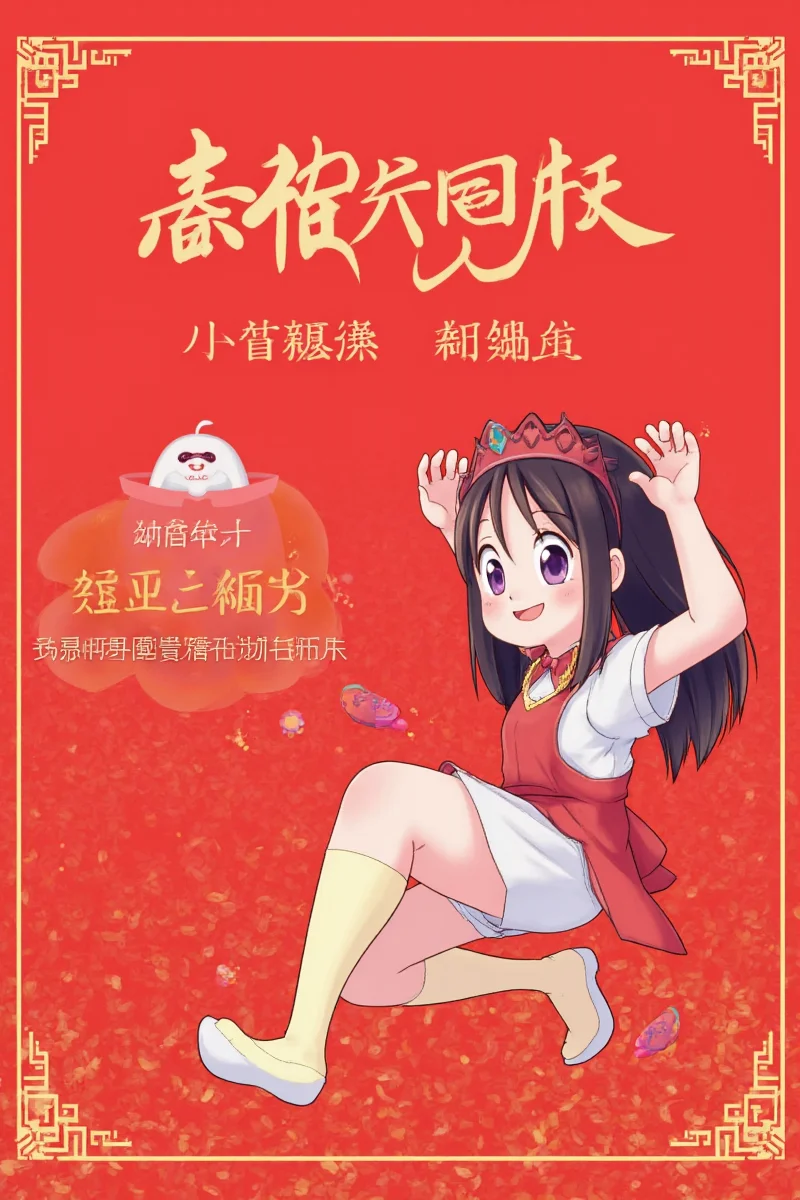 Lunar New Year themed living room with red decor