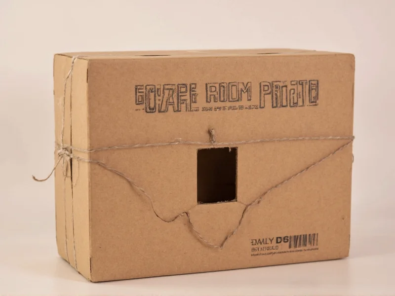 Simple escape room puzzle using string and cardboard