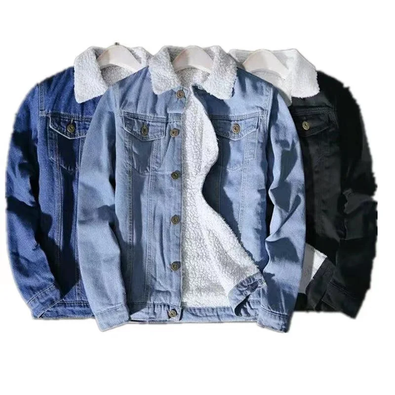

2020 hot selling denim jacket wholesale man jacket cheap price plus size coat OEM custom made logo outwear, Three color
