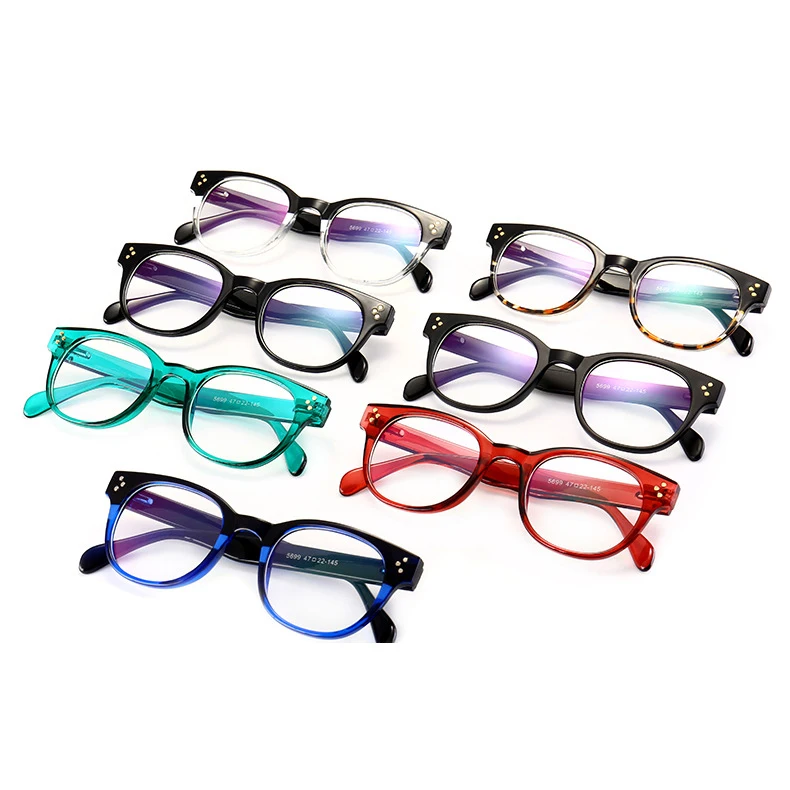 

Custom Logo Clear Lens Rivet Gradient Frame Reading Glasses