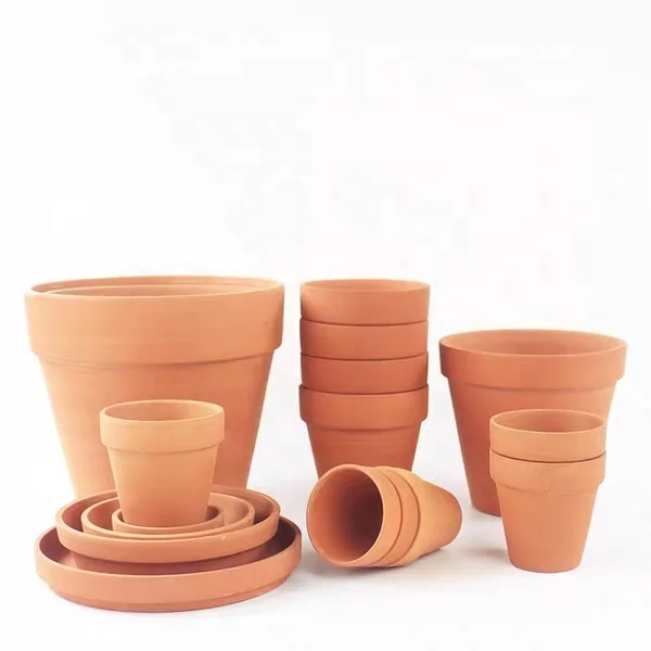 10 Pack Of Mini Terracotta Bulk Pots Not Coated Finishing Clay Pots