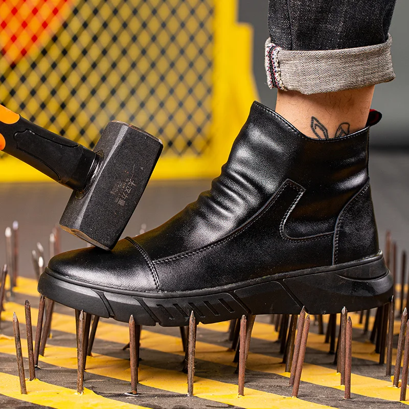 

SAFETYLEADERS rhino work boots non slip leather safety wholesale shoes men's