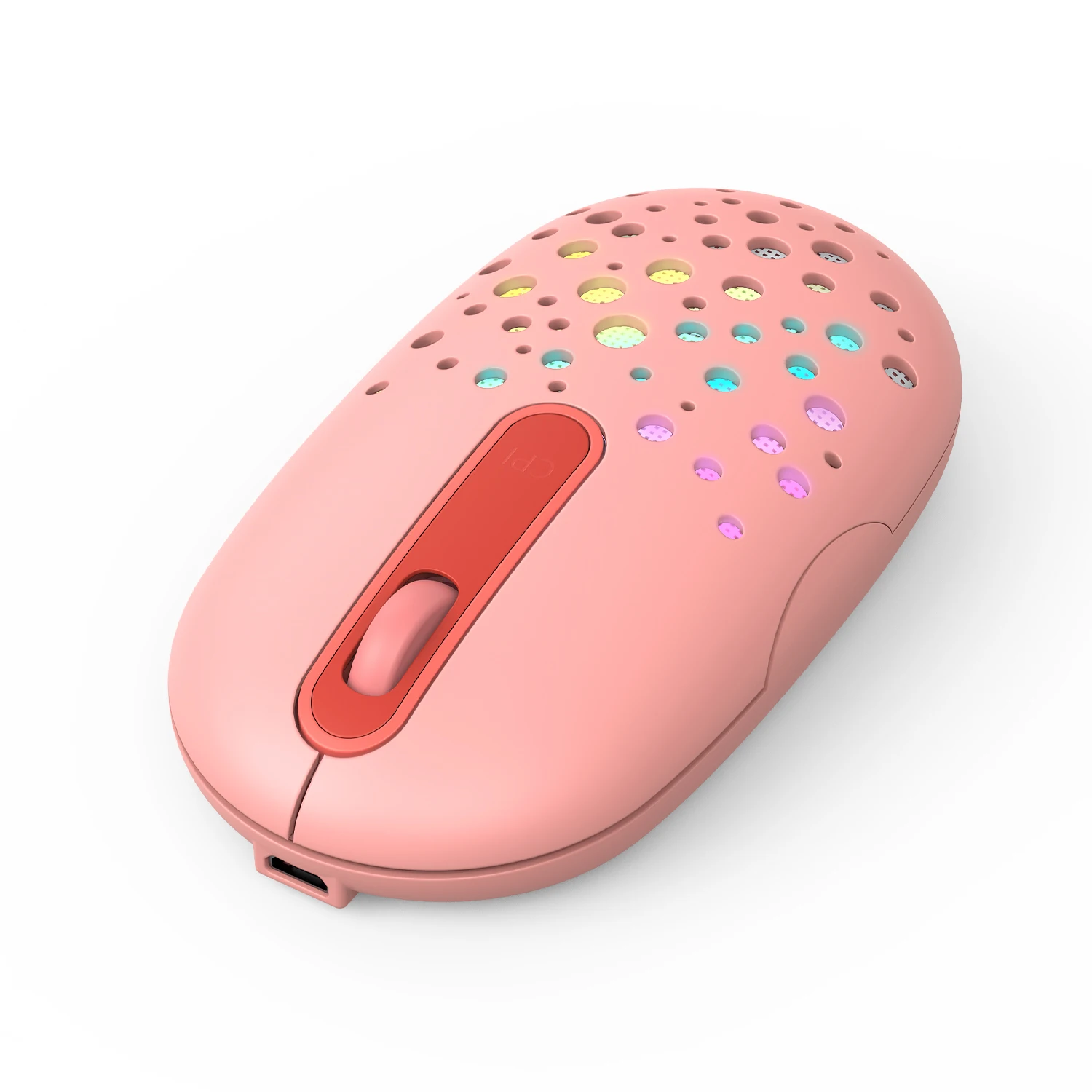 

Original High Quality Color Changing Mouse Rechargeable Slim Cordless Mice, Silent Click and USB RGB Wireless Mouse, Pink