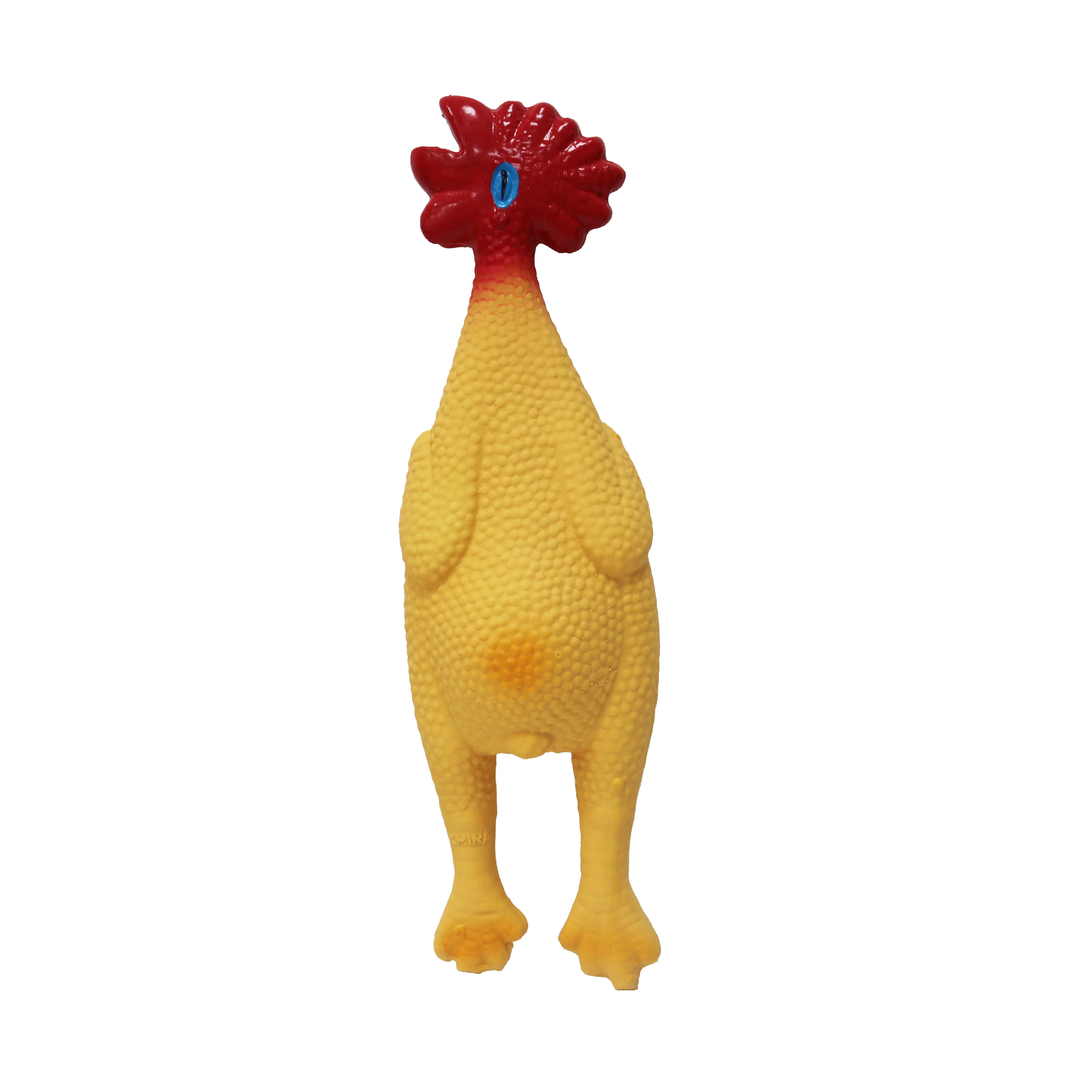 

22.5cm Latex Chicken Medium Size Dogs Chewing Squeaky Pet Toy For Sale, Yellow